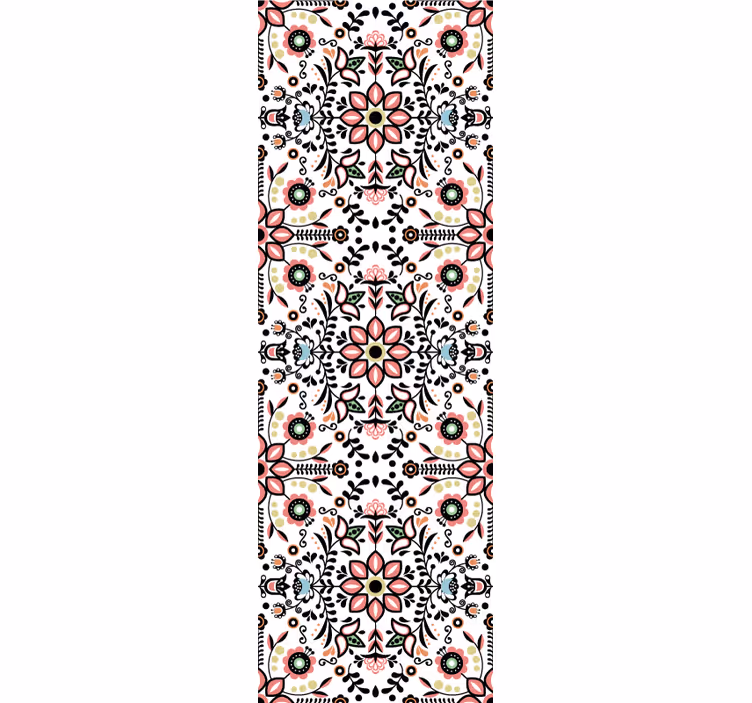 Colourful polish Flower Wallpaper - TenStickers