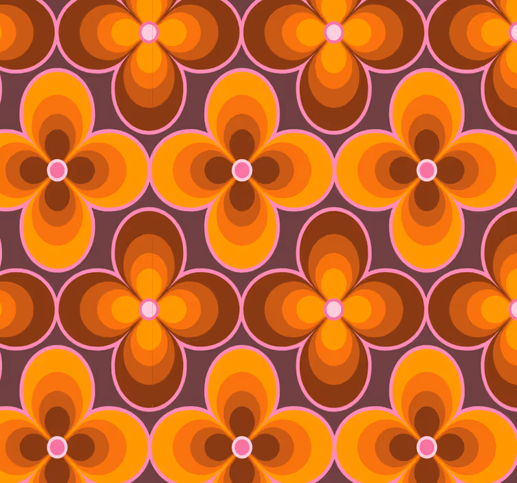 Geometric Floral Burst wallpaper geometric - TenStickers