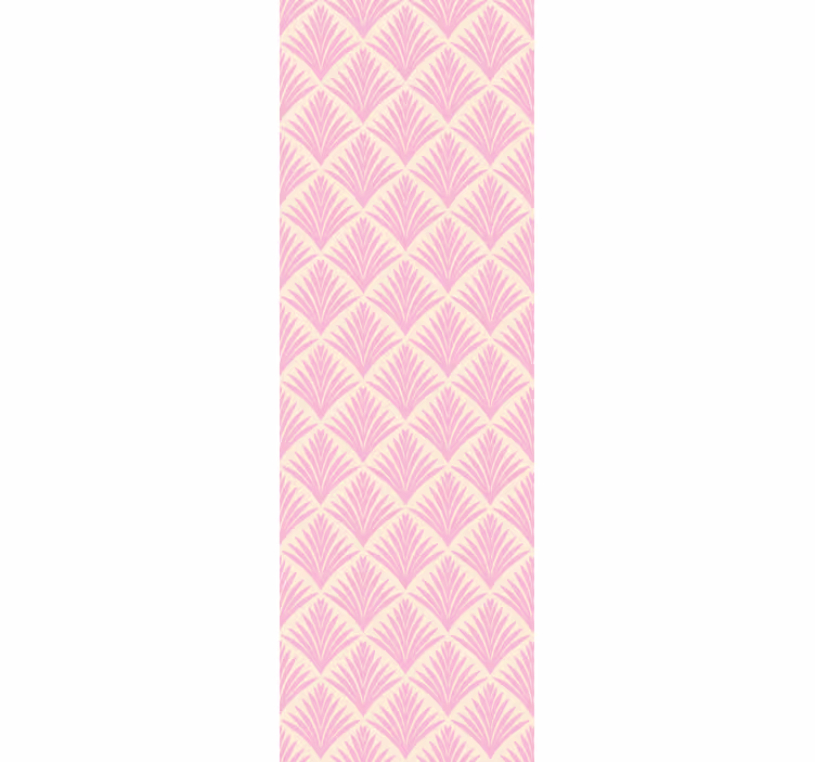 Ornamental Leaves pink wallpaper - TenStickers