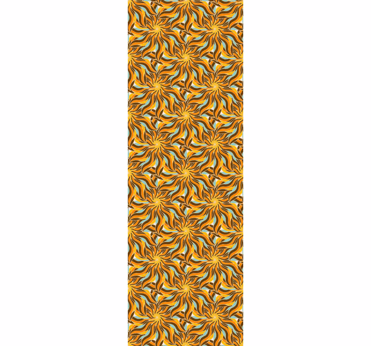 Sun and clouds 70s vintage wallpaper - TenStickers