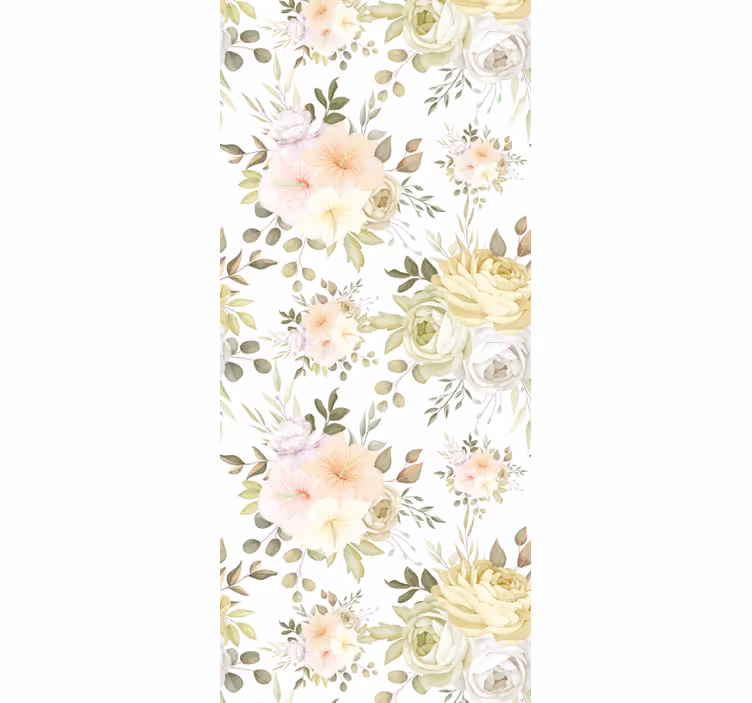 Bloom Composition flowers wallpaper - TenStickers