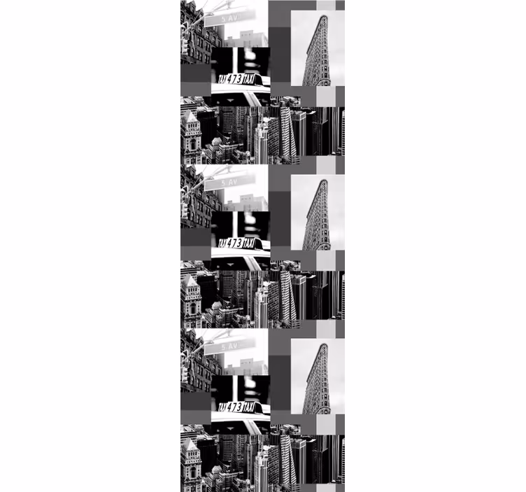 Urban Collage Pattern city wallpaper - TenStickers