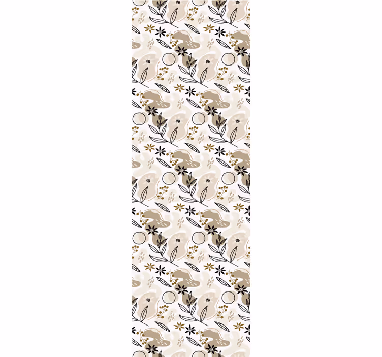Leaves wallpaper with botanical fauna design - TenStickers
