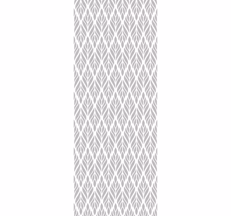 Grey modern arrangement leaves wallpaper - TenStickers