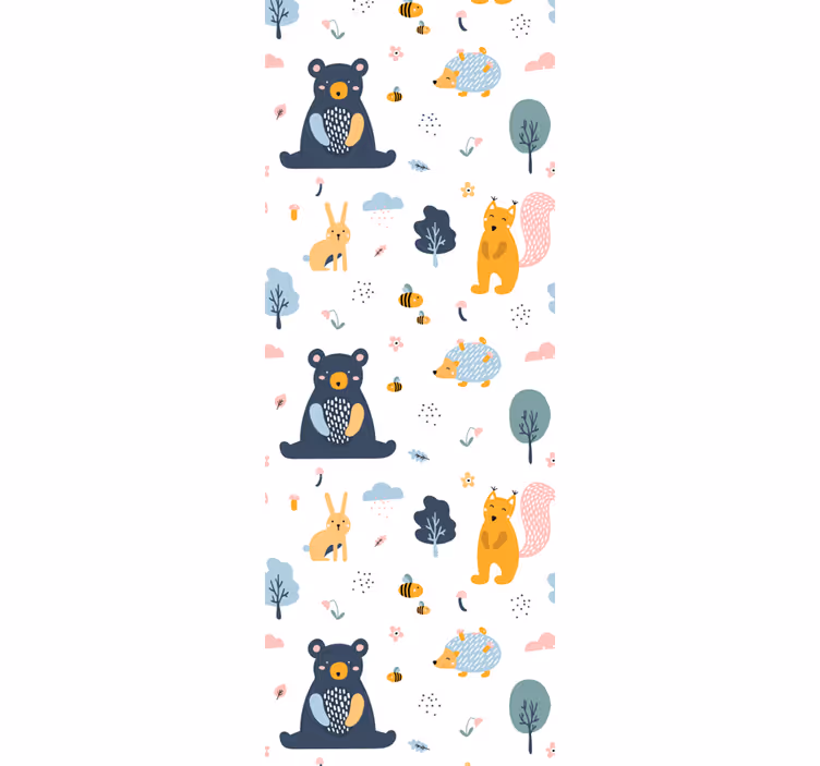 Woodland Animals nursery room wallpaper - TenStickers