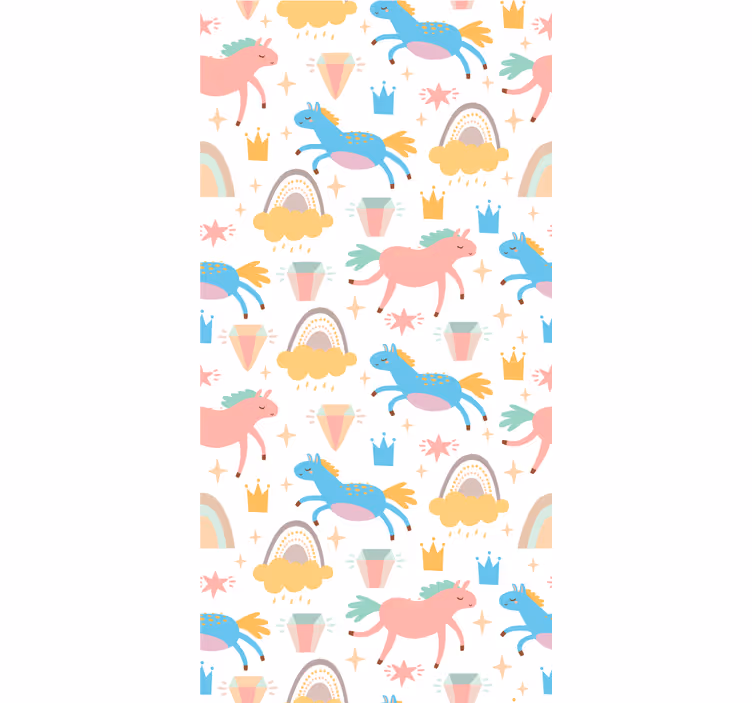 Unicorn Fairytale animals wallpaper - TenStickers