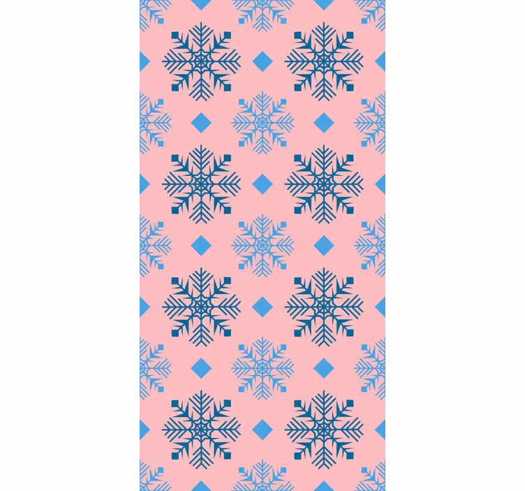 Geometric Snowflake Pattern holiday christmas wallpaper - TenStickers
