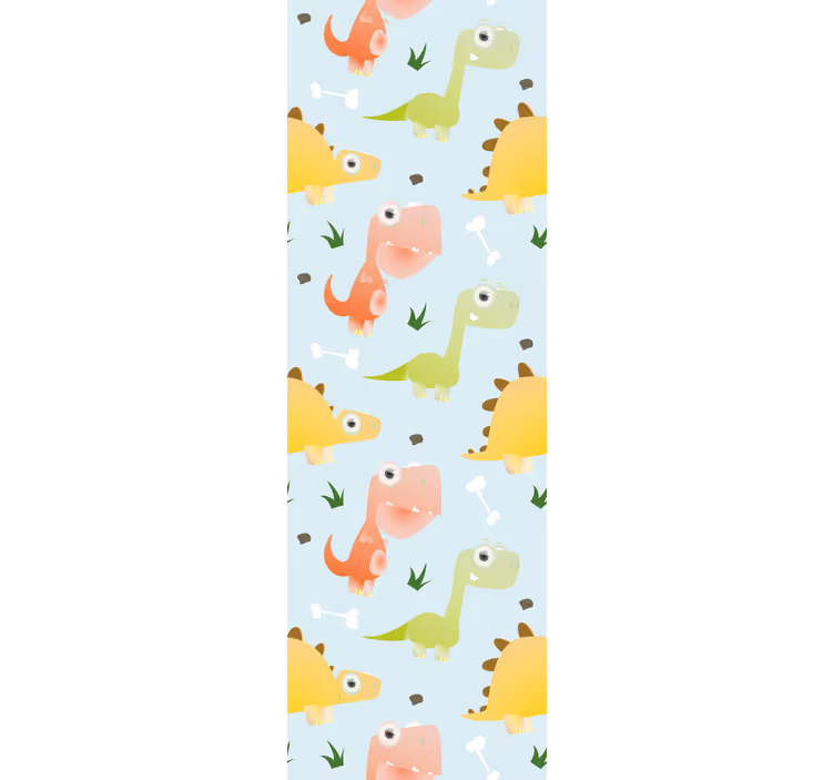 Playful Dinosaur Patterns dinosaurs wallpaper - TenStickers