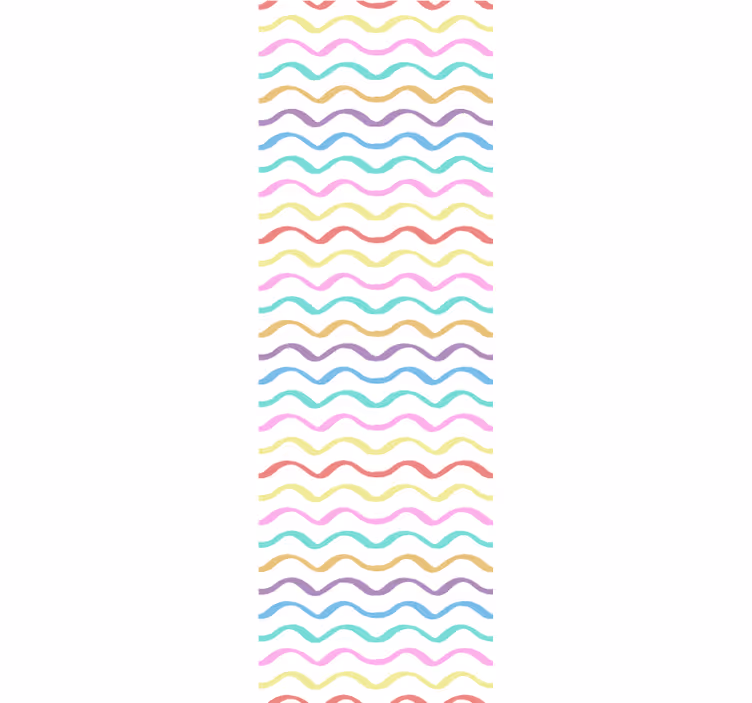 Colorful Wavy Lines wallpaper geometric - TenStickers
