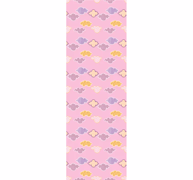 Cloudy Skies Pattern nursery room wallpaper - TenStickers