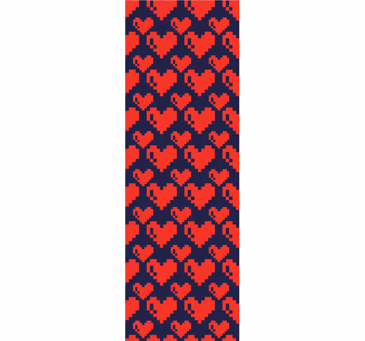 Pixelated Hearts polka dots wallpaper - TenStickers