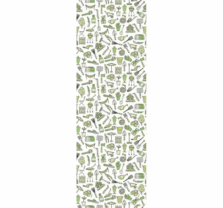 Green wallpaper for urban gardening theme - TenStickers