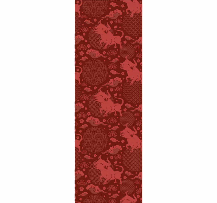Lion Motif Design animals wallpaper - TenStickers