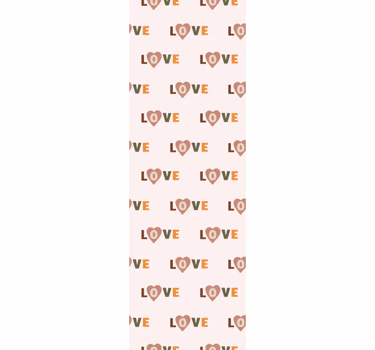 Love Text Pattern lettering wallpaper - TenStickers