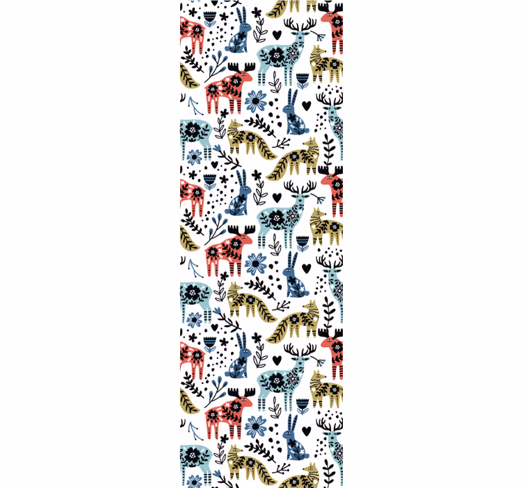 Scandinavian Fauna animals wallpaper - TenStickers