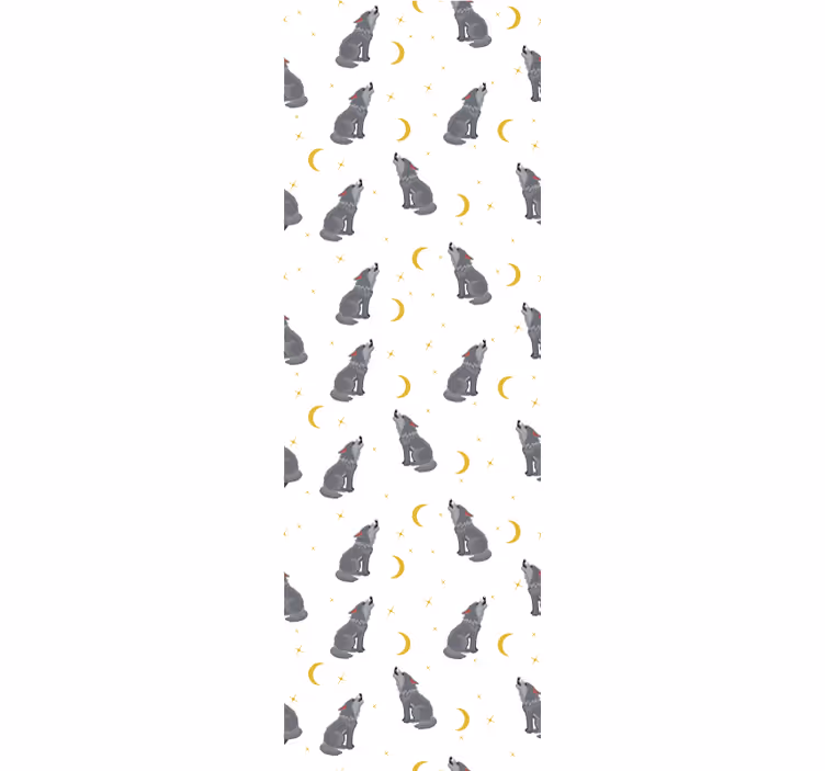 Canine Celestial Pattern cute dog wallpaper - TenStickers