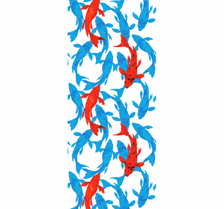 Aquatic Dance fishes wallpaper - TenStickers