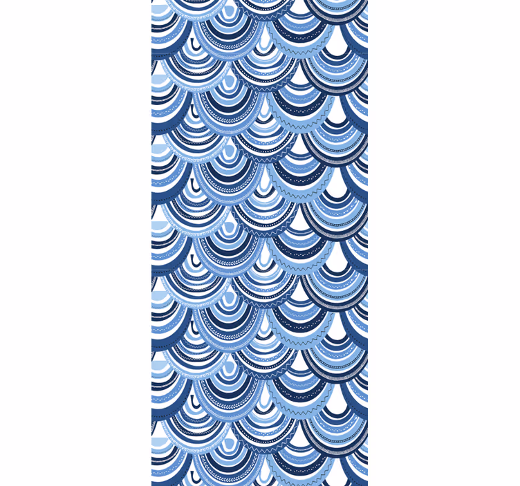 Scallop Pattern wallpaper geometric - TenStickers