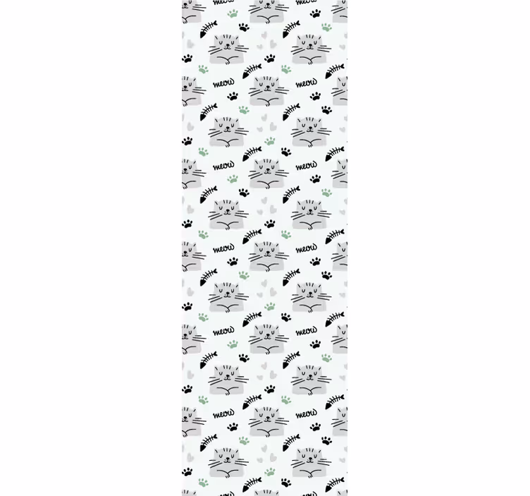 Playful Kitten Patterns cats wallpaper - TenStickers