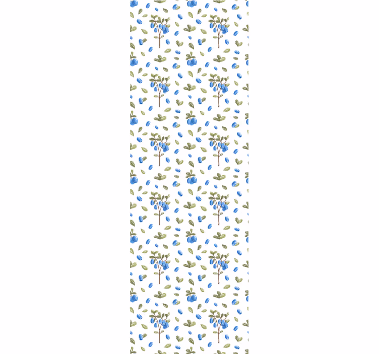 Blueberry Botanical flowers wallpaper - TenStickers