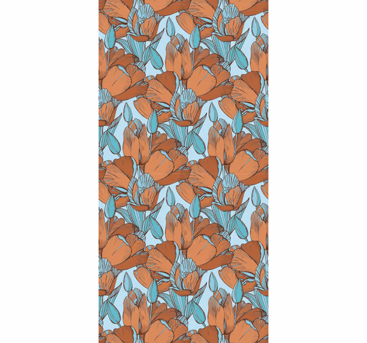 Stylish Floral Display flowers wallpaper - TenStickers