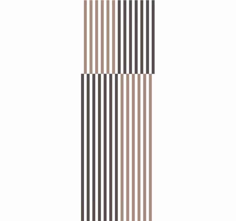 Wallpaper striped stylish beige and brown design - TenStickers