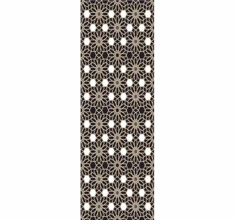 Geometric Floral Theme tile effect wallpaper - TenStickers