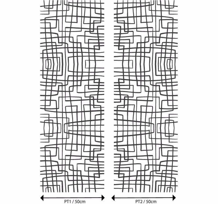Abstract Line Pattern wallpaper for dining area - TenStickers