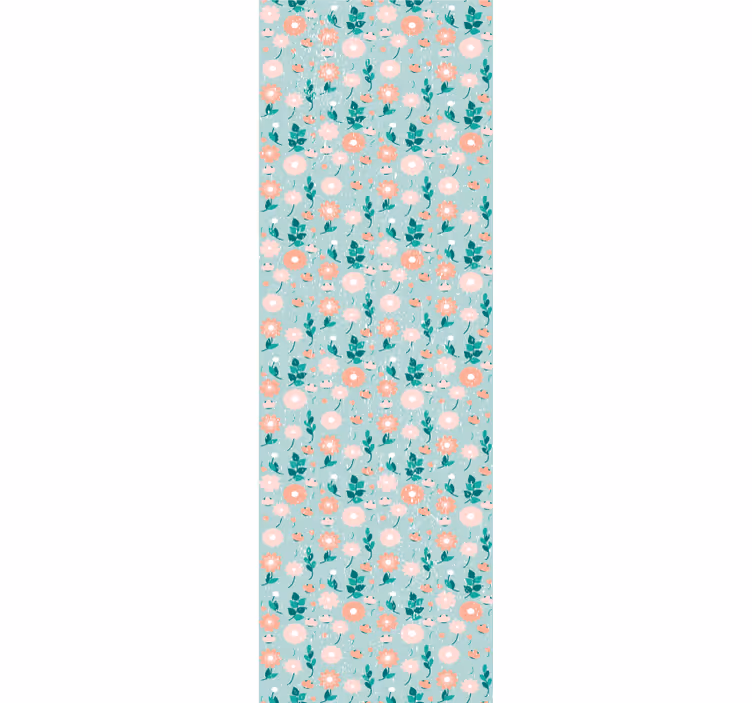 Soft spring print flowers wallpaper - TenStickers