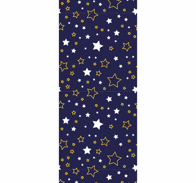 Night sky with white and yellow stars wallpaper - TenStickers