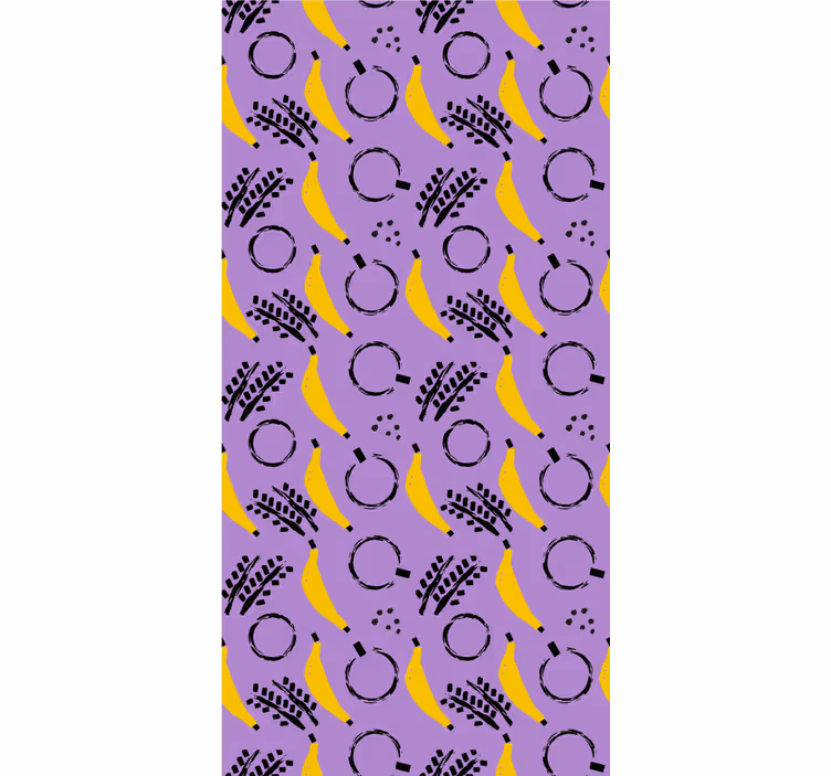 Bananas and Circles polka dots wallpaper - TenStickers