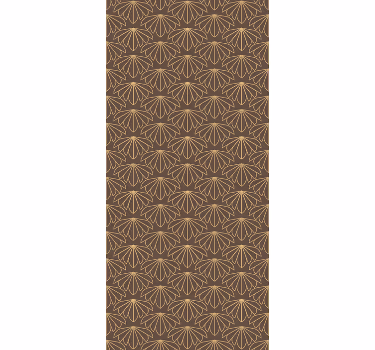 Floral wallpaper in brown stylized pattern - TenStickers