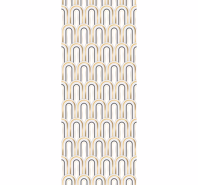 Stylish arch patterns living area wallpaper - TenStickers