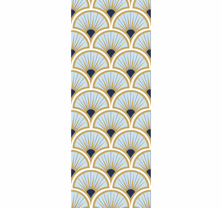 Elegant fan patterns contemporary wallpaper - TenStickers