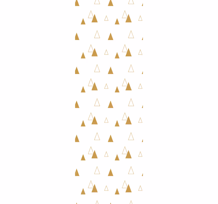Triangles wallpaper in golden pattern - TenStickers