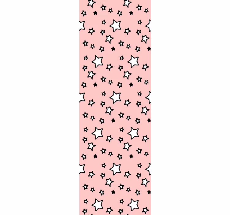 Pink stars design nursery room wallpaper - TenStickers