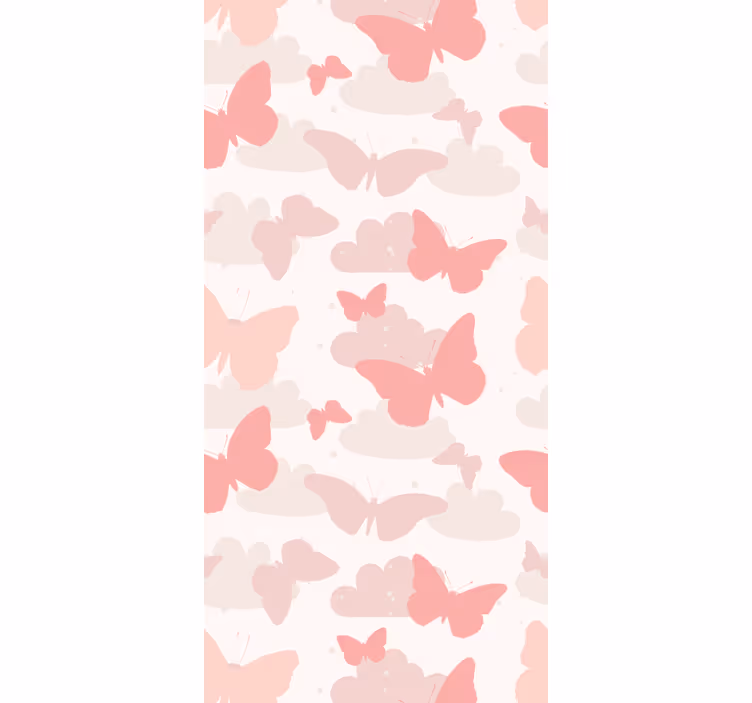 Cloud Pattern butterflies wallpaper - TenStickers