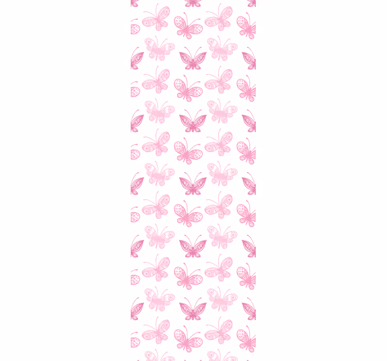Pink shades butterflies wallpaper - TenStickers