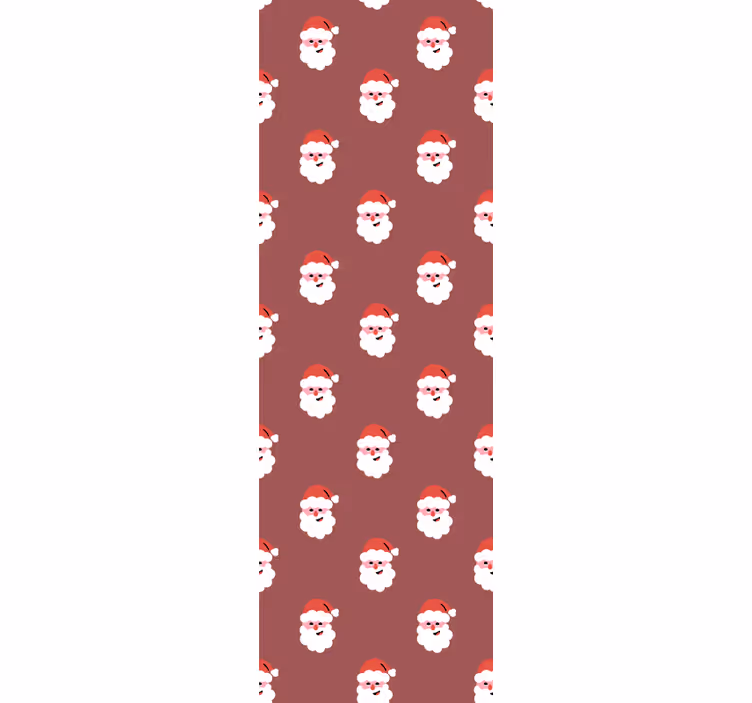 Santa Claus Pattern holiday christmas wallpaper - TenStickers