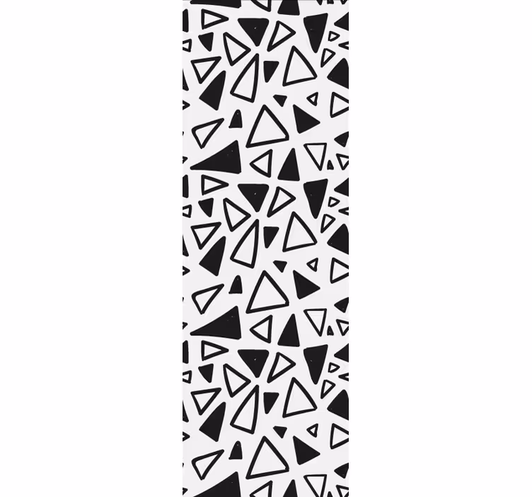Black and white motif triangles wallpaper - TenStickers
