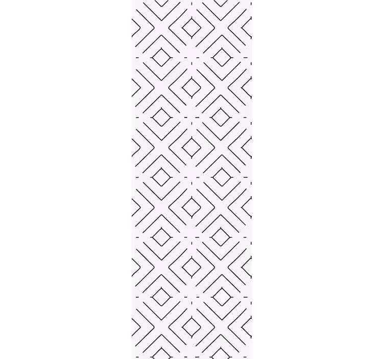 Geometric diamond style entrance wallpaper - TenStickers
