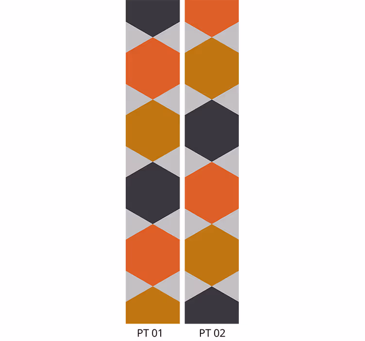 Honeycomb Shapes wallpaper geometric - TenStickers