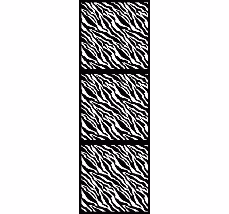 Zebra Patterned Tiles bathroom wallpaper - TenStickers