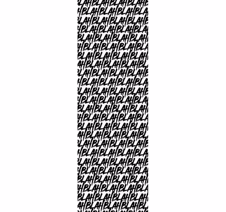 Blahblach pattern lettering wallpaper - TenStickers