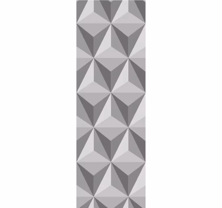 3D Gray triangle pattern triangle wallpaper - TenStickers