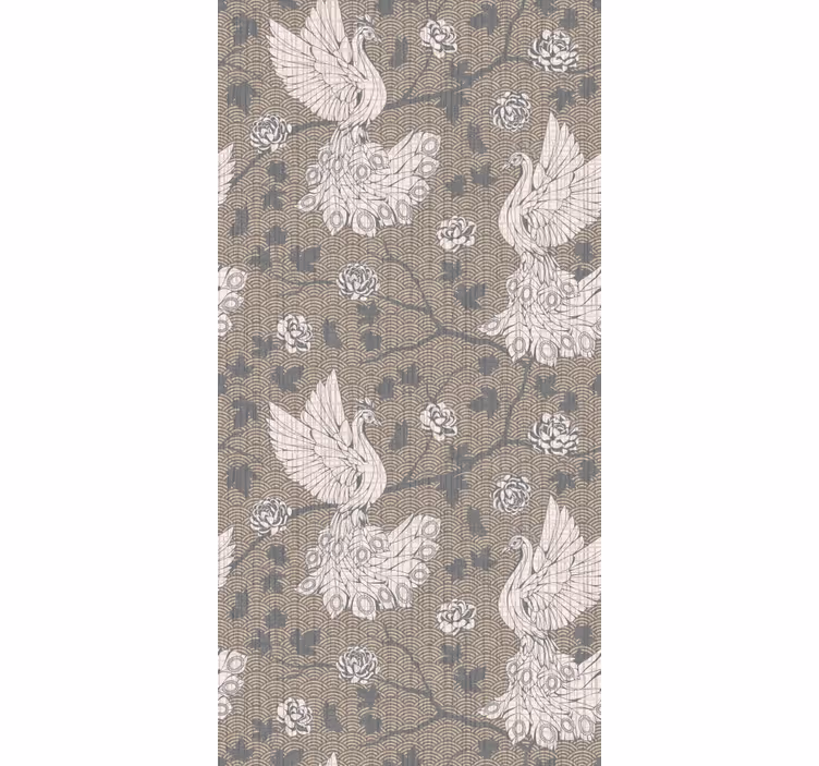 Elegant Swans Design birds in wallpaper - TenStickers