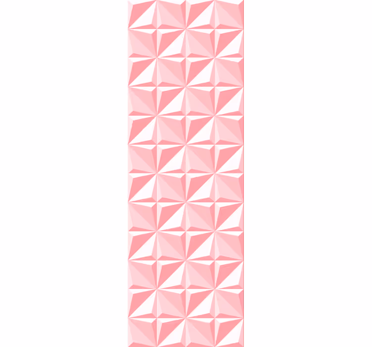 Pink Geometric Shapes 3 d wall paper - TenStickers