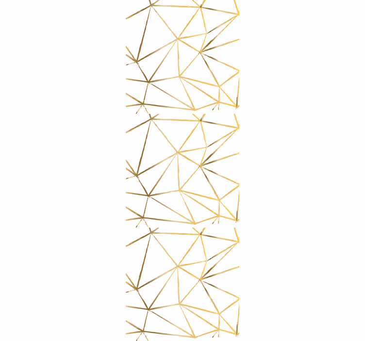 Geometric golden lines entrance wallpaper - TenStickers