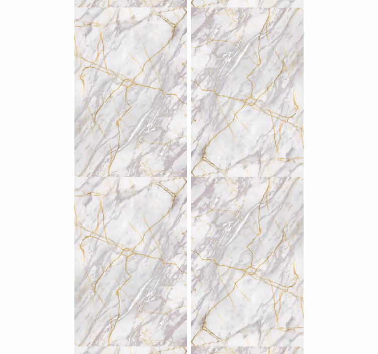 Realistic gray gold  marble wallpaper - TenStickers