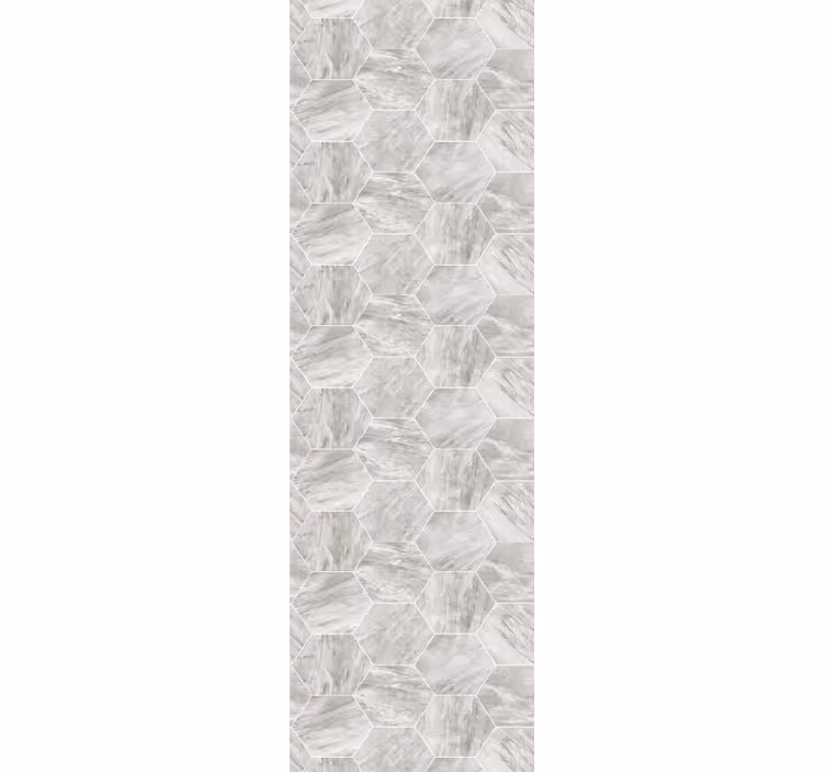 Hexagonal Tile Pattern marble effect wallpaper - TenStickers